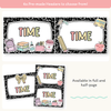 Telling Time and Clock Posters - Pastel Composition Notebook Math Decor - Miss Jacobs Little Learners