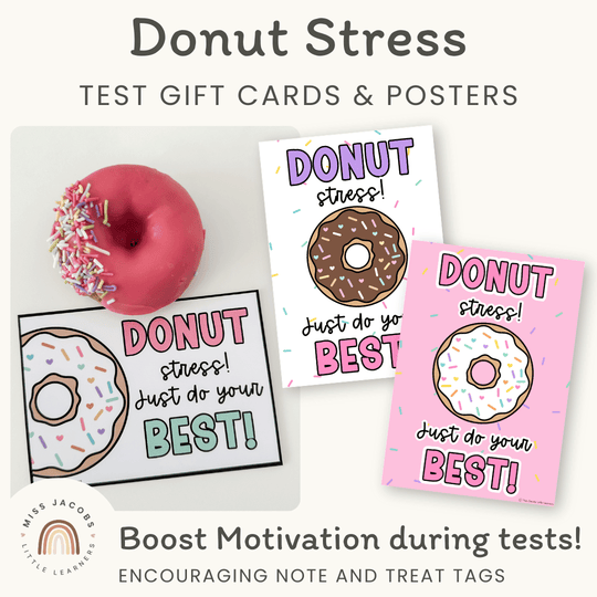 Testing Motivation Gift Card for Students: DO-NUT Stress