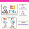 Text Type Posters - Bright Theme - Miss Jacobs Little Learners