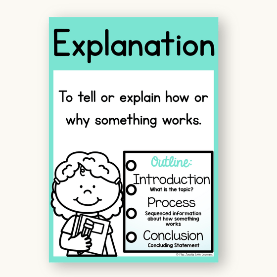 Text Type Posters - Bright Theme - Miss Jacobs Little Learners