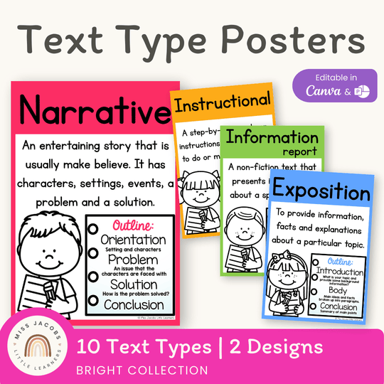 Text Type Posters - Bright Theme
