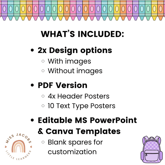 Text Type Posters - Cutesy Classroom Decor - Miss Jacobs Little Learners