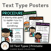 Text Type Posters | Narratives, Recounts, Procedures etc | Black Strip - Miss Jacobs Little Learners