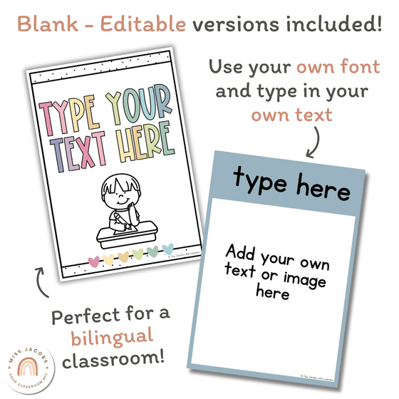 Text Type Posters - Pastel Classroom Theme - Miss Jacobs Little Learners