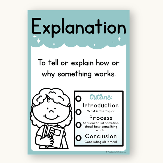 Text Types Posters - Dreamy Space Theme - Miss Jacobs Little Learners