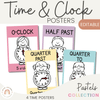 Time and Clock Posters | Pastel Themed Math Classroom Decor | Telling the Time - Miss Jacobs Little Learners