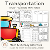 Transportation Unit - Flashcards, Worksheets & Activities - Miss Jacobs Little Learners