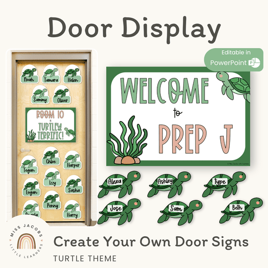 Turtle Door Display Classroom Decor