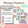 U.S. Money Posters - Cutesy Pastel Math Decor - Miss Jacobs Little Learners