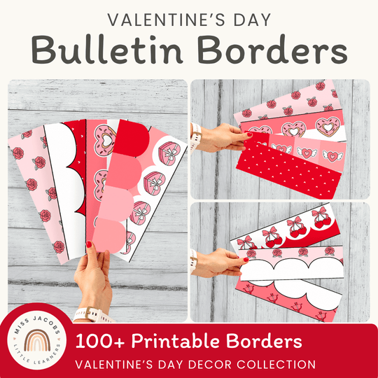 Valentine’s Day Bulletin Board Borders Classroom Decor
