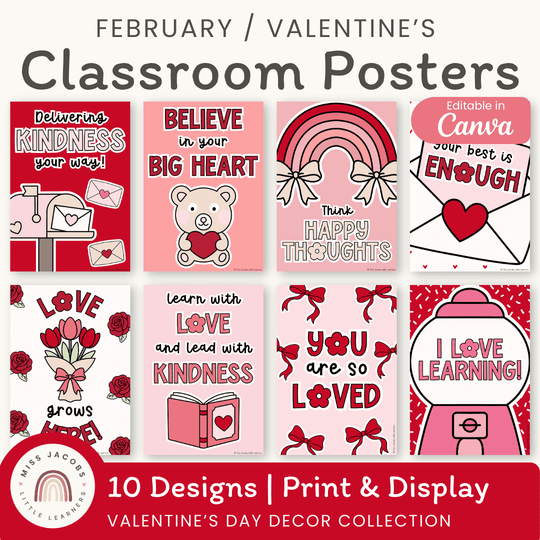 Valentine’s Day Classroom Posters Classroom Decor