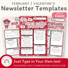 Valentine’s Day Newsletters Templates - Composition Notebook Theme - Miss Jacobs Little Learners