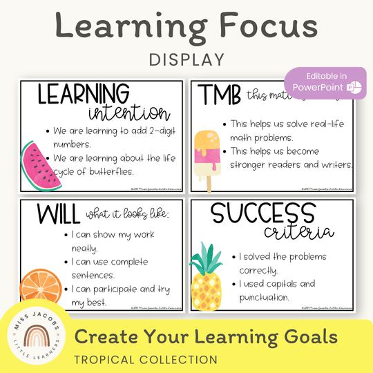 Visible Learning Display | Tropical Theme