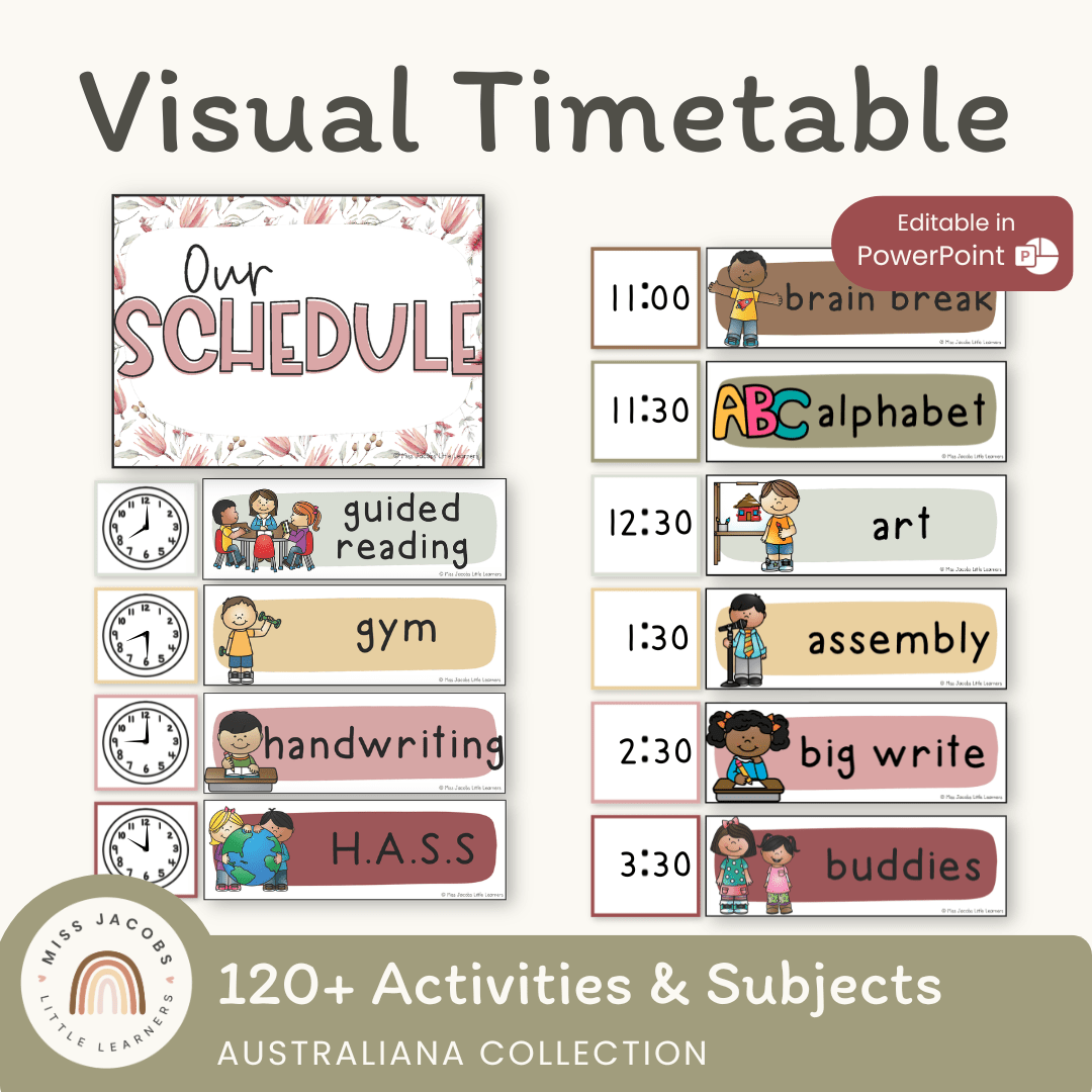 Visual Schedule Editable Visual Classroom Daily Schedule Classroom