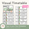 Visual Timetable Daily Schedule - Cactus & Succulent Decor - Miss Jacobs Little Learners
