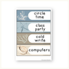 Visual Timetable Daily Schedule - Modern Ocean Classroom Decor - Miss Jacobs Little Learners