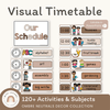 Visual Timetable Daily Schedule - Ombre Neutrals Classroom Decor - Miss Jacobs Little Learners