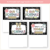 Visual Timetable Daily Schedule - Pastel Composition Notebook Classroom Decor - Miss Jacobs Little Learners