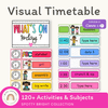 Visual Timetable Daily Schedule - Spotty Bright Classroom Decor - Miss Jacobs Little Learners