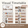 Visual Timetable Daily Schedule - Spotty Neutrals Classroom Decor - Miss Jacobs Little Learners