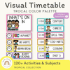 Visual Timetable | Editable | Tropical Colour Palette - Miss Jacobs Little Learners