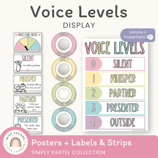 Voice Level Display | PASTELS Classroom Decor