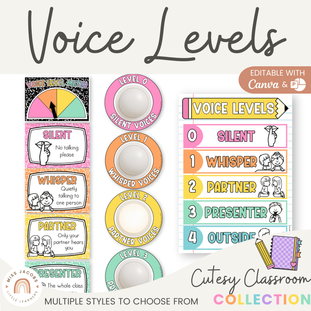 Voice Levels Chart Miss Jacobs Little Learners Miss Jacobs Little