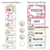Voice Levels Chart - Daisy Gingham Pastels Decor - Miss Jacobs Little Learners
