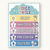 Voice Levels Chart - Dreamy Space Theme Classroom Decor - Miss Jacobs Little Learners