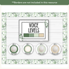 Voice Levels Chart - Modern Botanical Classroom Decor - Miss Jacobs Little Learners