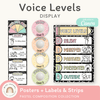 Voice Levels Chart - Pastel Composition Notebook Classroom Decor - Miss Jacobs Little Learners