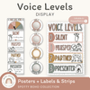 Voice Levels Chart - Spotty Boho Classroom Decor - Miss Jacobs Little Learners
