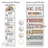 Voice Levels Chart - Spotty Boho Classroom Decor - Miss Jacobs Little Learners