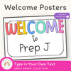 Welcome Posters | Brights | Classroom Decor - Miss Jacobs Little Learners