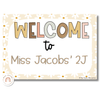 Welcome Posters | Daisy Gingham Neutrals Classroom Decor - Miss Jacobs Little Learners