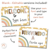 Welcome Posters | Daisy Gingham Neutrals Classroom Decor - Miss Jacobs Little Learners