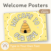 Welcome Posters - Happy Hive Classroom Decor - Miss Jacobs Little Learners