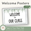 Welcome Posters - Modern Botanical Classroom Decor - Miss Jacobs Little Learners