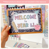 Welcome Posters - Pastel Composition Notebook Classroom Decor - Miss Jacobs Little Learners