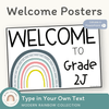 Welcome Sign - Rainbow Calm Colors Decor - Miss Jacobs Little Learners