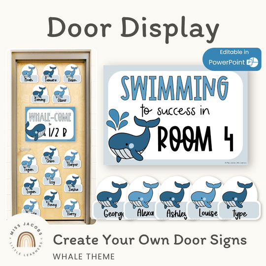 Whale Door Display Classroom Decor