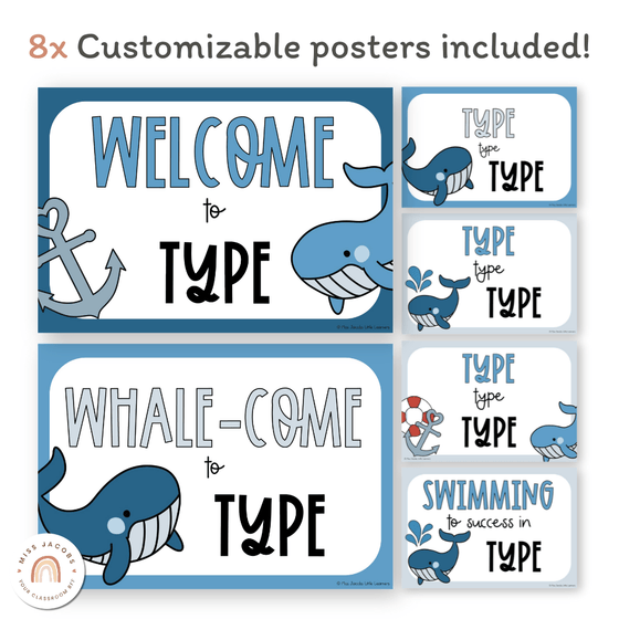 Whale Door Display Classroom Decor - Miss Jacobs Little Learners