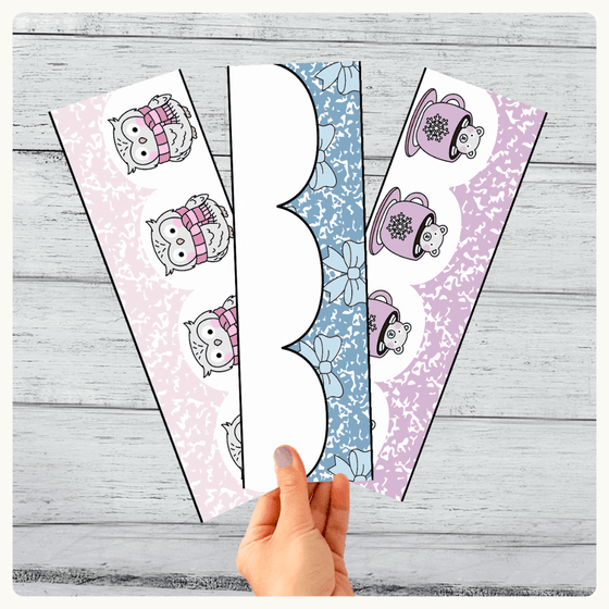 Winter Bulletin Board Borders - Composition Notebook Classroom Decor - Miss Jacobs Little Learners