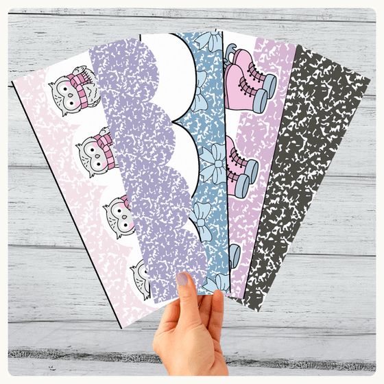 Winter Bulletin Board Borders - Composition Notebook Classroom Decor - Miss Jacobs Little Learners