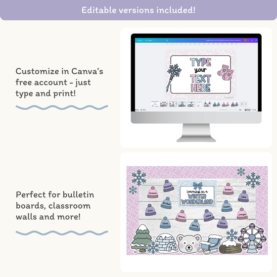 Winter Bulletin Board Kit - Composition Notebook Classroom Decor - Miss Jacobs Little Learners