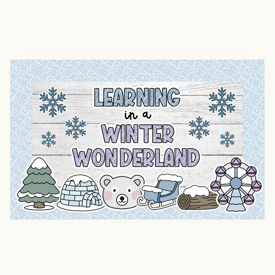 Winter Bulletin Board Kit - Composition Notebook Classroom Decor - Miss Jacobs Little Learners
