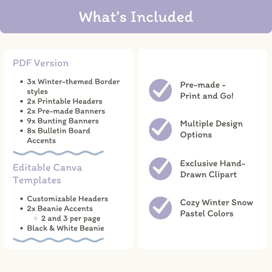 Winter Bulletin Board Kit - Composition Notebook Classroom Decor - Miss Jacobs Little Learners