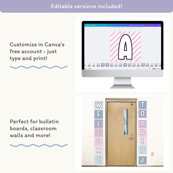 Winter Bulletin Board Letters - Composition Notebook Classroom Decor - Miss Jacobs Little Learners