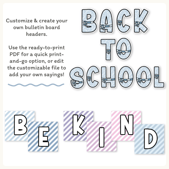 Winter Bulletin Board Letters - Composition Notebook Classroom Decor - Miss Jacobs Little Learners