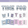 Winter Bulletin Board Letters - Composition Notebook Classroom Decor - Miss Jacobs Little Learners